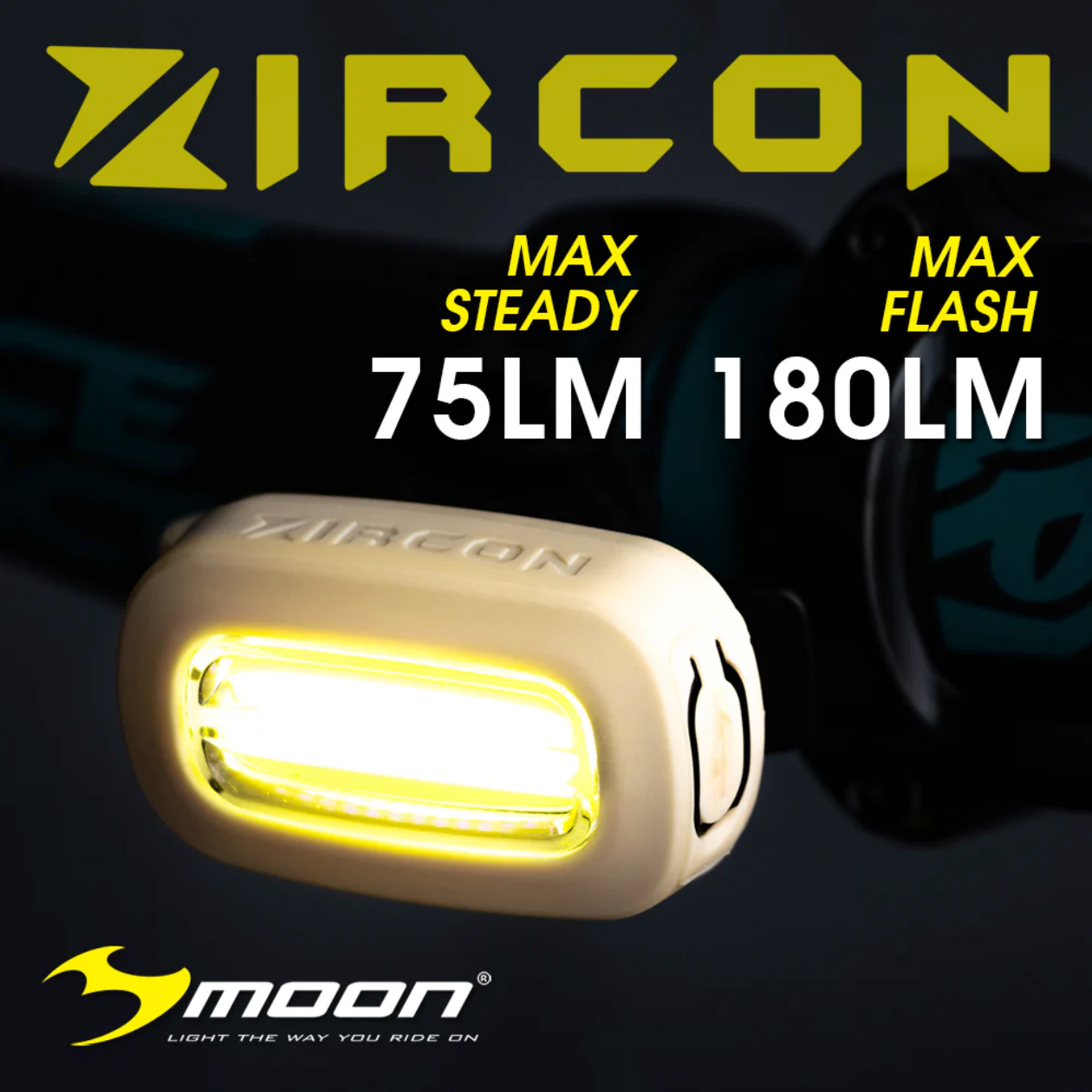 Moon ZIRCON Bicycle Running Sports Versatile Lights - White