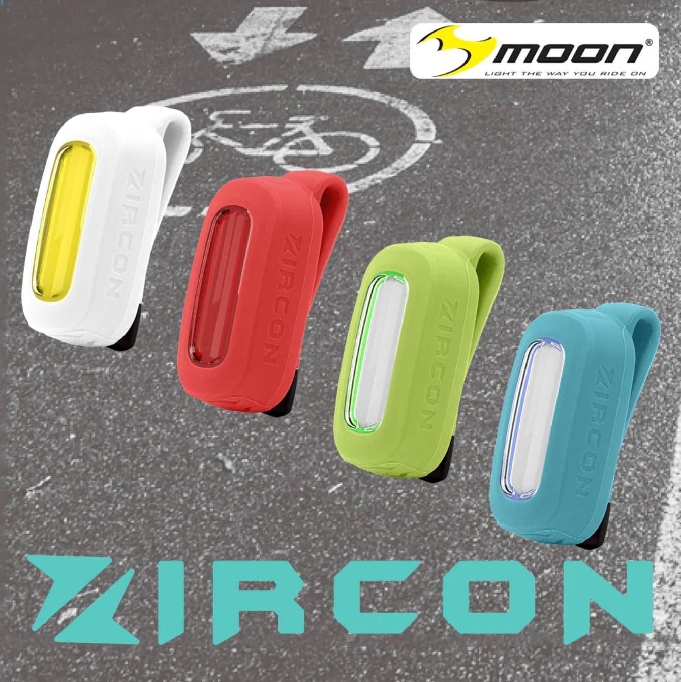 Moon ZIRCON Bicycle Running Sports Versatile Lights - White