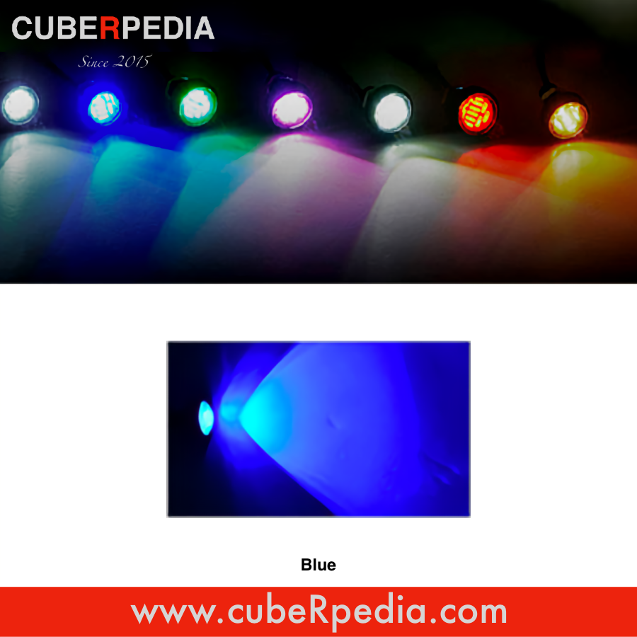 12V 23mm Eagle Eye LED Light - Blue
