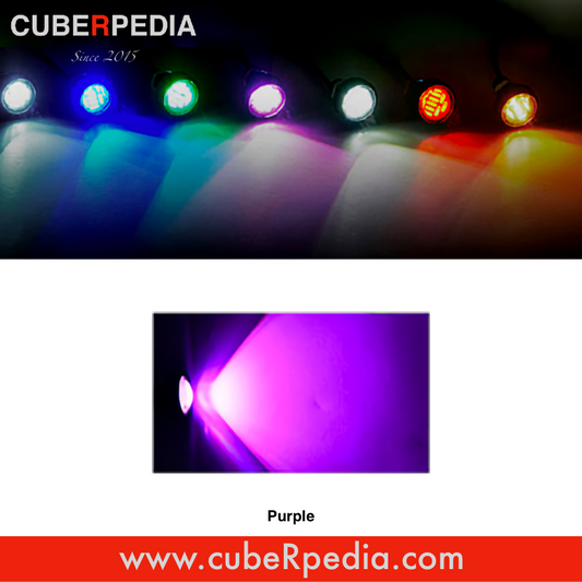 12V 23mm Eagle Eye LED Light - Purple