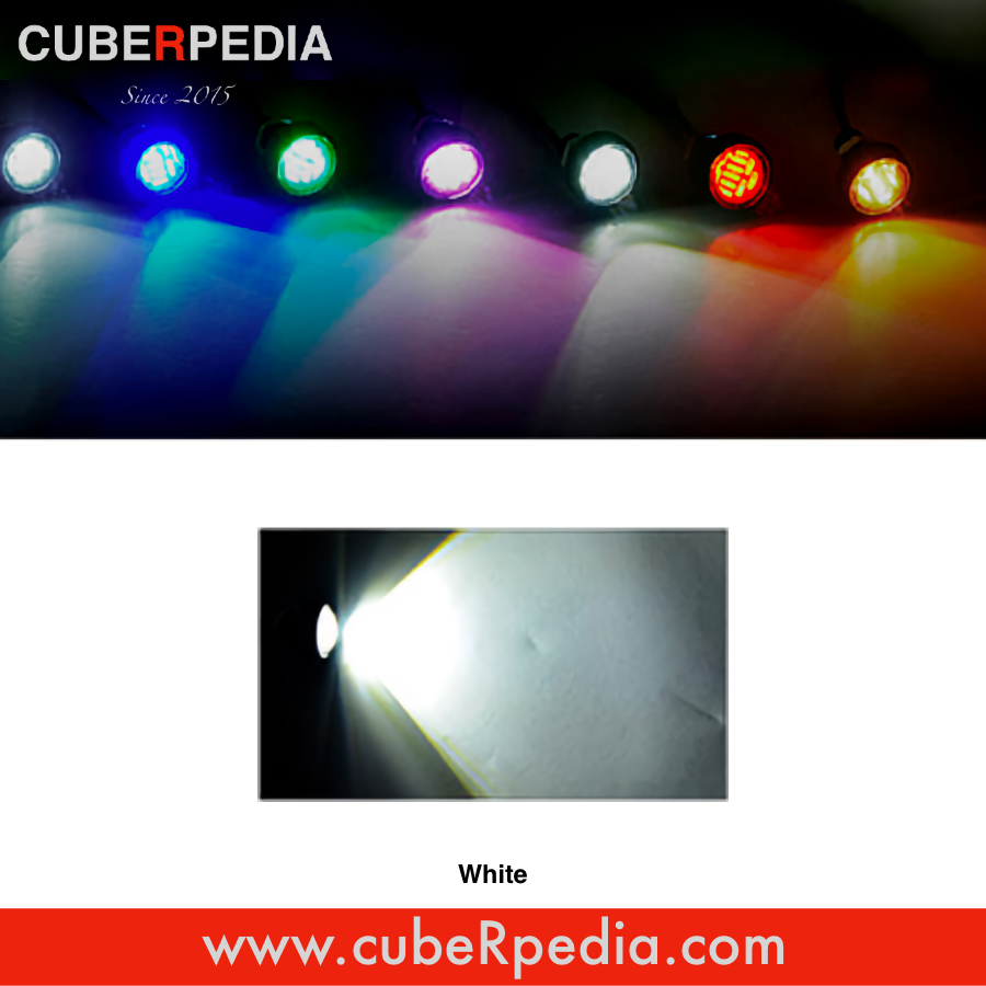 12V 23mm Eagle Eye LED Light - White