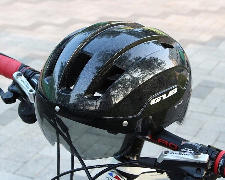 GUB City Play Bicycle Visor Helmet - Black