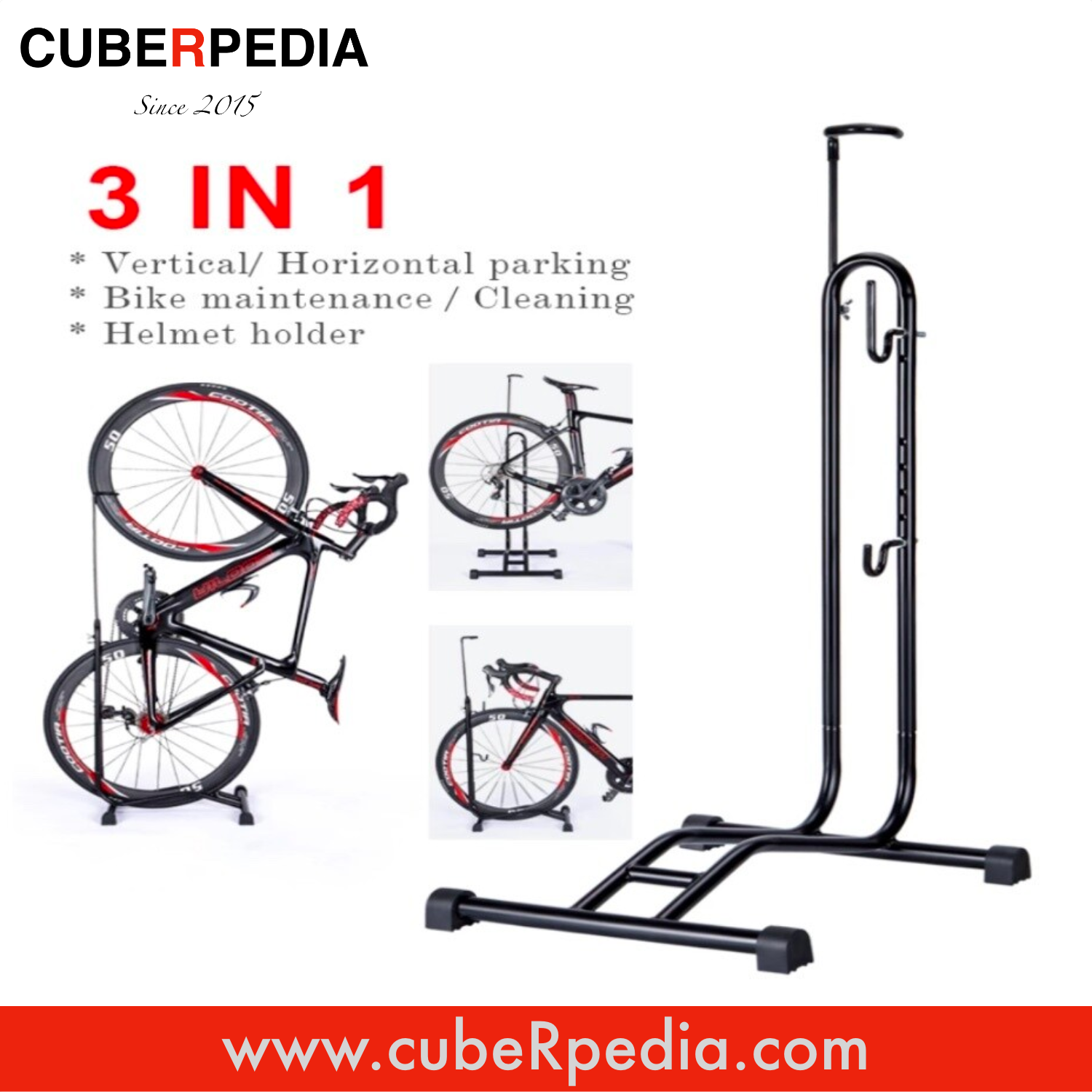 3 in 1 Bicycle Parking Stand cubeRpedia