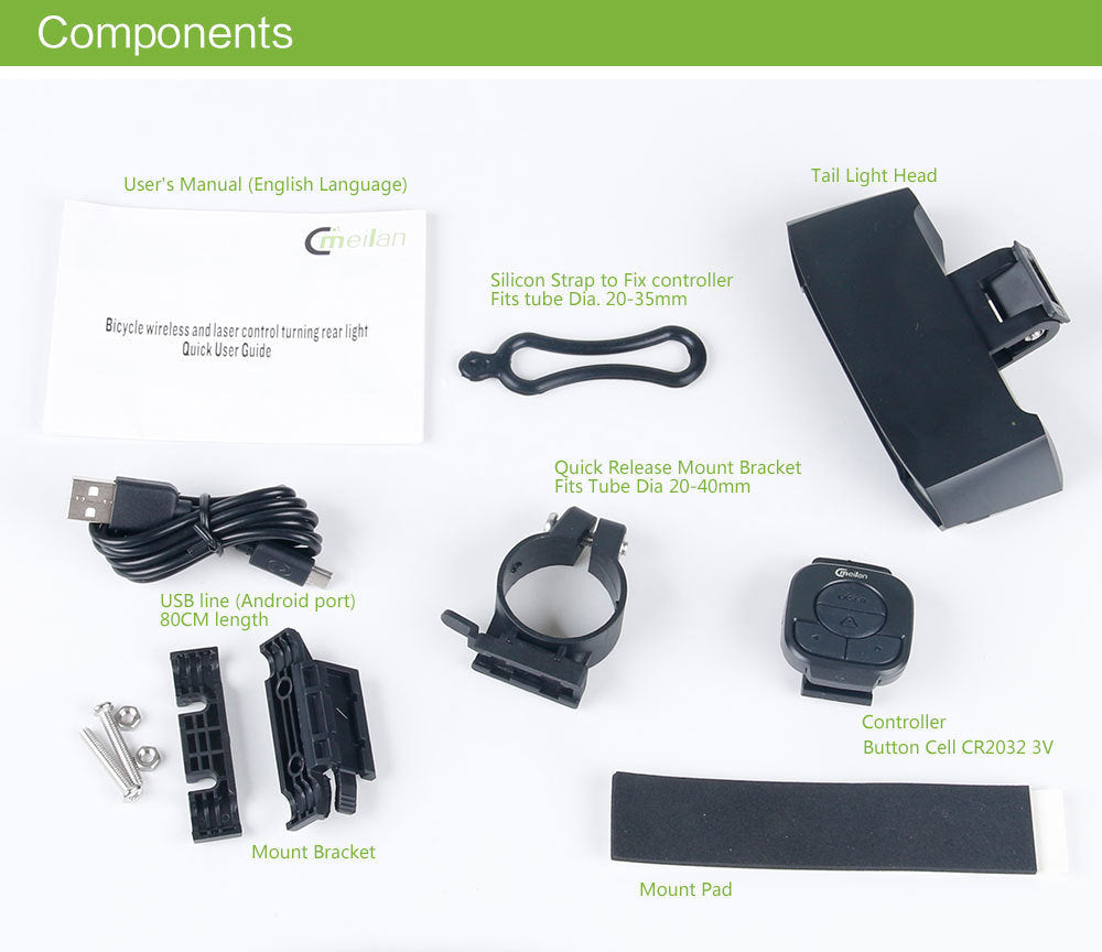 Meilan X5 Remote Rear Control Signal Light