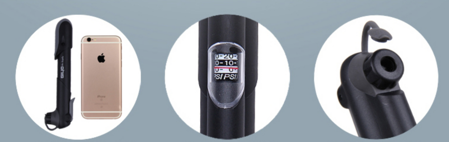 Taiwan GIYO mini Air Pump Pressure Gauge Inflator GP-41S