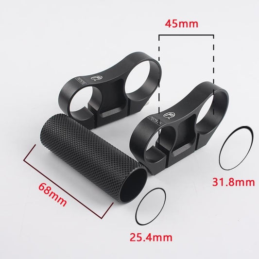 25.4mm to 31.8mm Stem Clamp CNC adapter - Black
