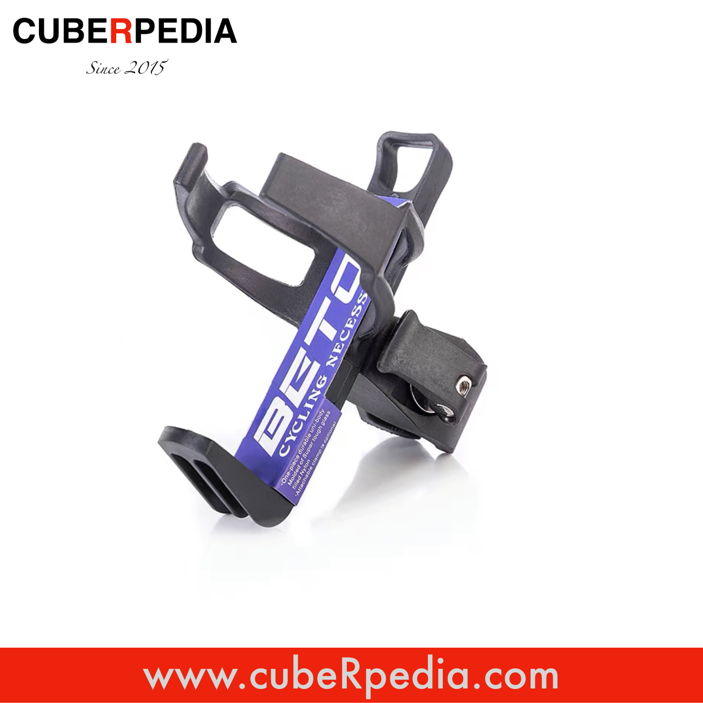 BETO Bicycle Water Bottle Holder Cage With Quick Release Clamp - Black