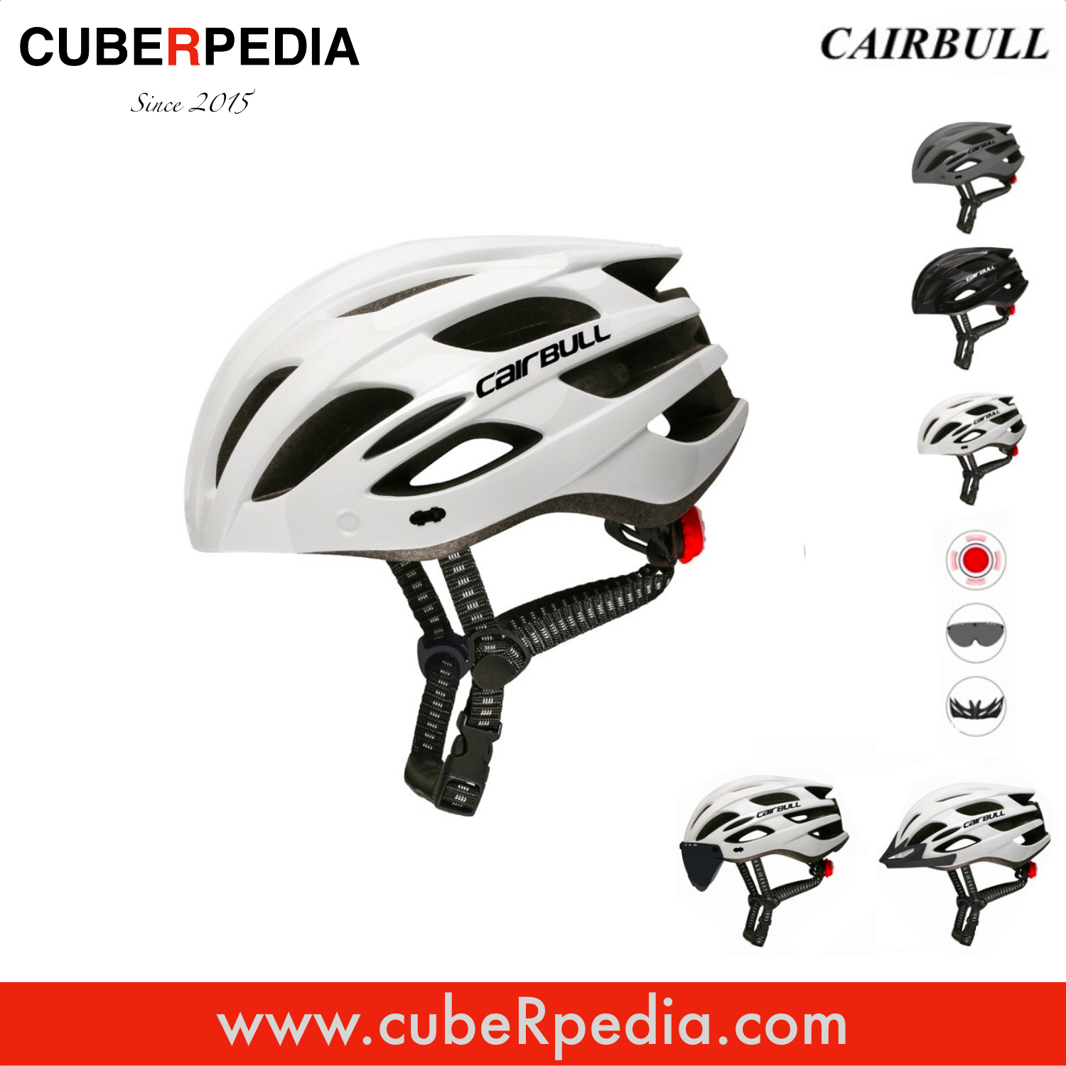 CAIRBULL SPARK Bicycle Helmet White cubeRpedia