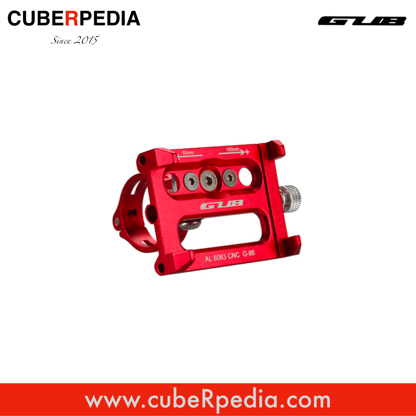 GUB Phone holder G-86 - Red