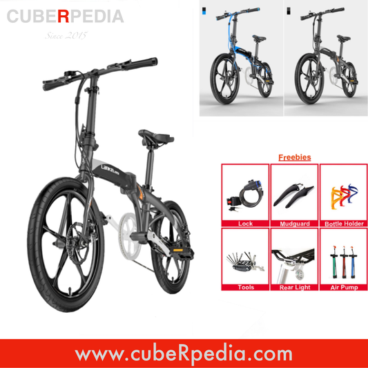 LANKELEISI Foldable Bicycle Grey