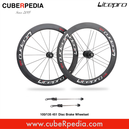 LitePro AERO Loud Hub WheelSet - 100/135 451 disc brake