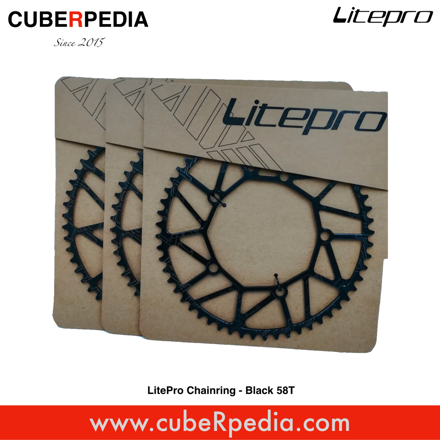 LitePro Chainring - Black 58T