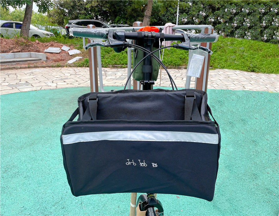 Bicycle Front Basket Bag with Rain Cover