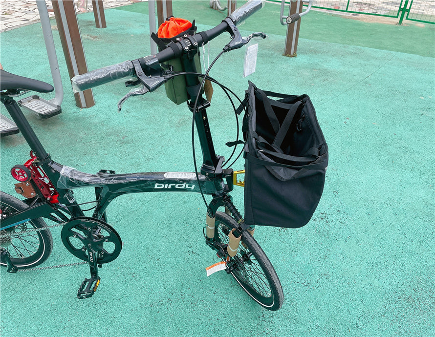Bicycle Front Basket Bag with Rain Cover