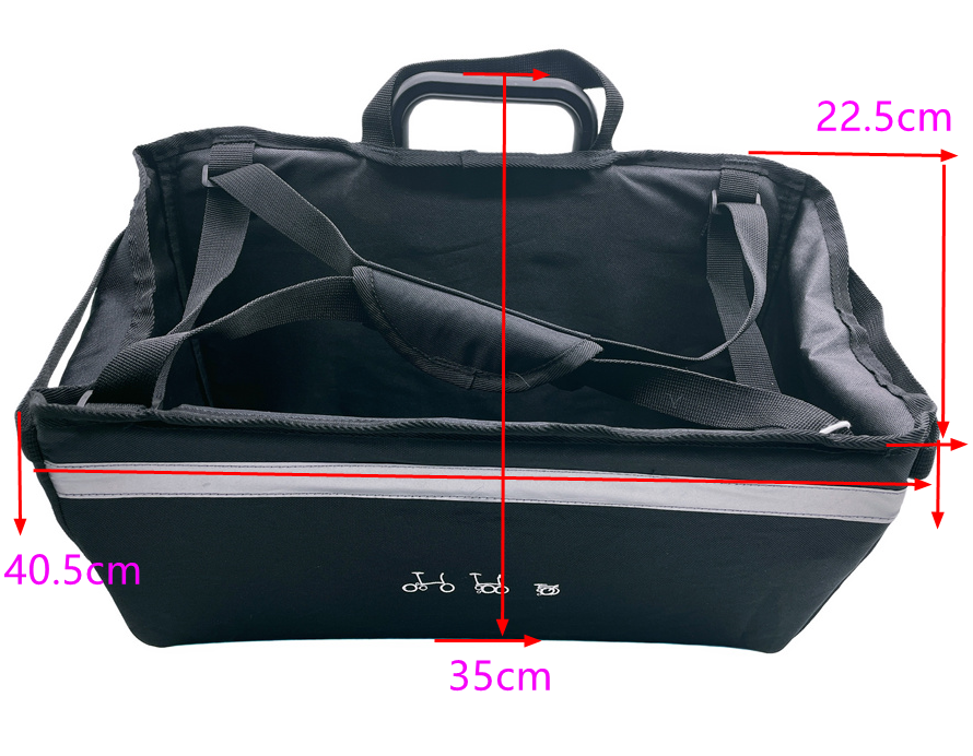 Bicycle Front Basket Bag with Rain Cover