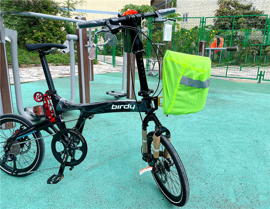Bicycle Front Basket Bag with Rain Cover