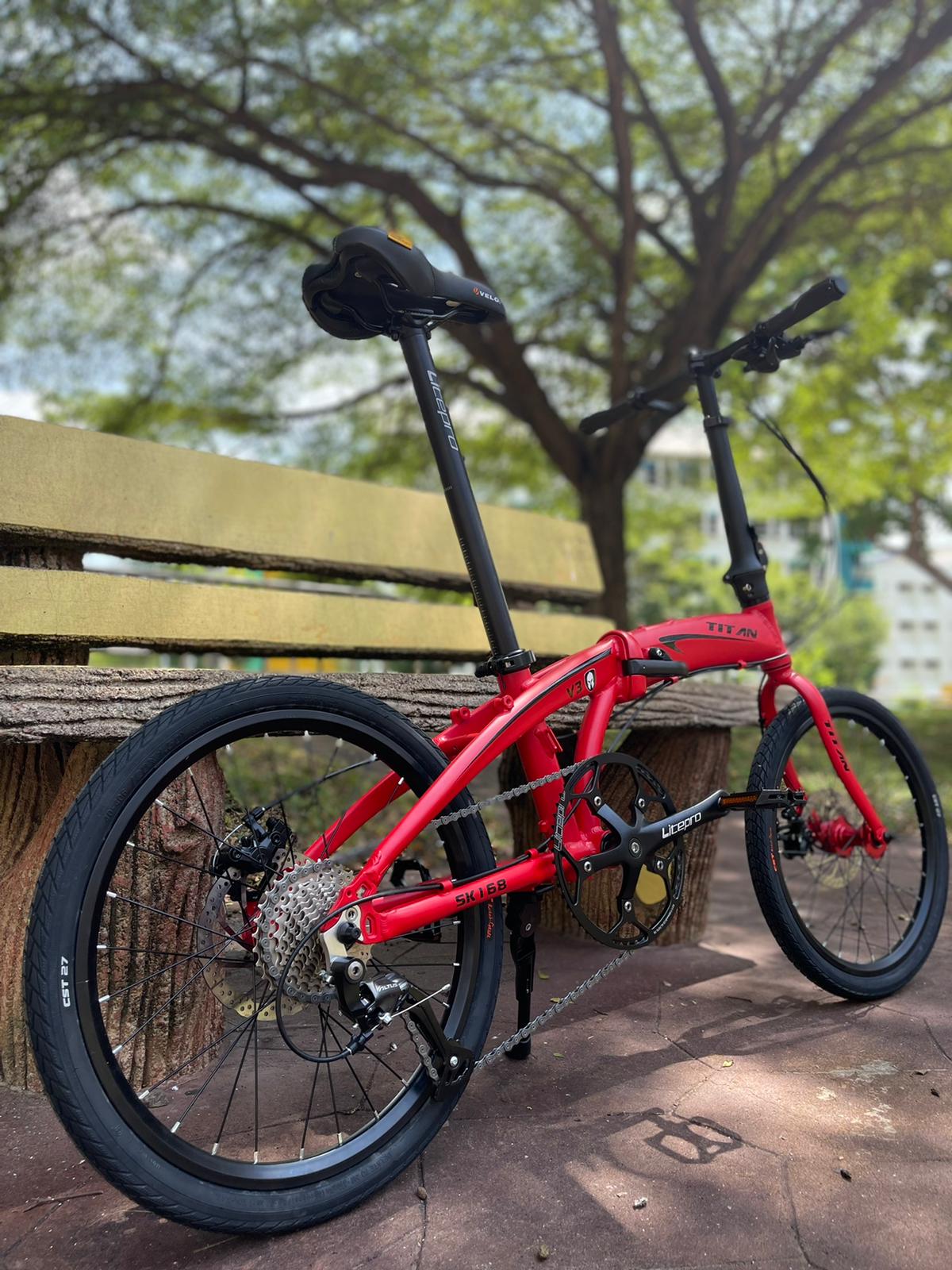 TITAN V3 with 9 Speed LITEPRO - Matt Red
