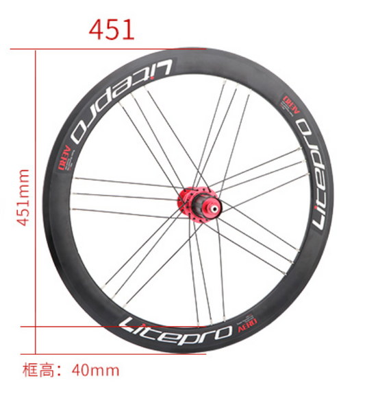 LitePro AERO Loud Hub WheelSet - 100/135 451 disc brake