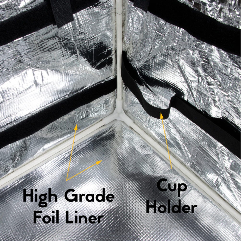 MFC 48L MAGNETO V3 Series Magnetic and Zip with Lock Ring Sling Food Delivery Thermal Bag