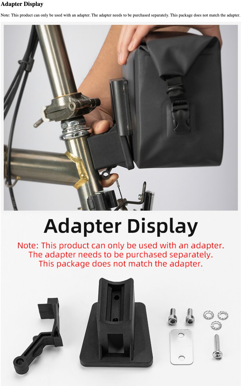 ROCKBROS Front Multipurpose Bag