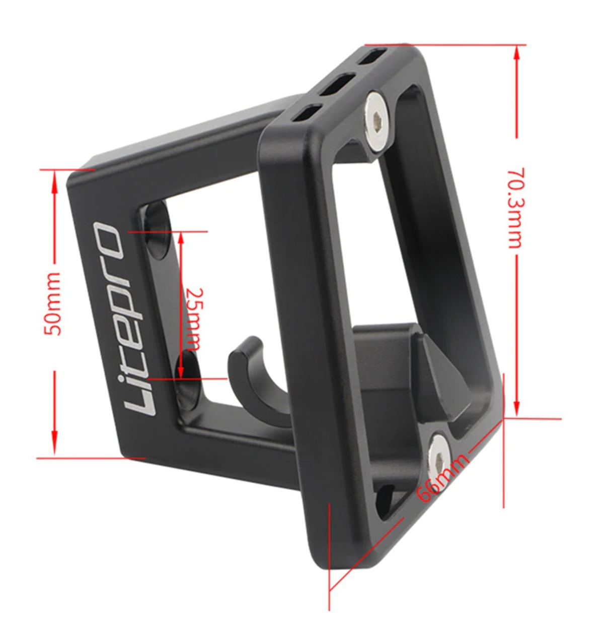 LitePro 2-Hole Aluminum Block Adapter - Black