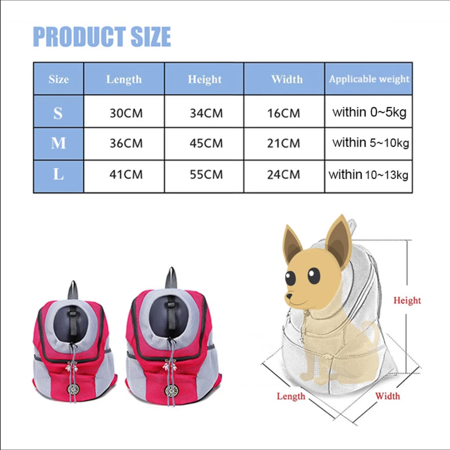 Pet Carrier Mesh Backpack - Medium