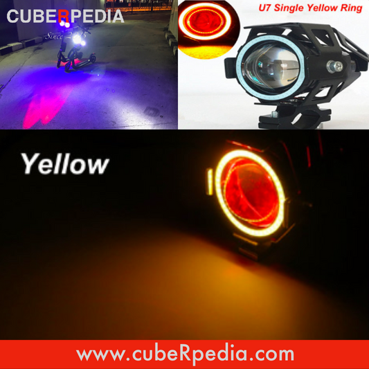 U7 Angel Eye Cree LED Light - Yellow Single