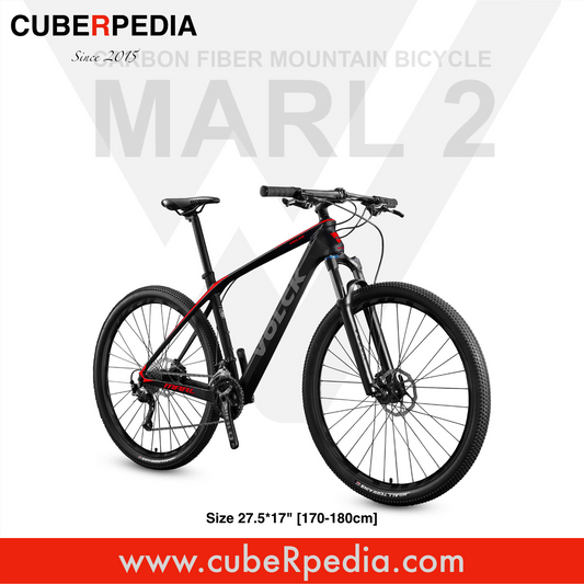 VOLCK Marl 2 Carbon Fiber Mountain Bike (27.5" x 17") - Black/Red