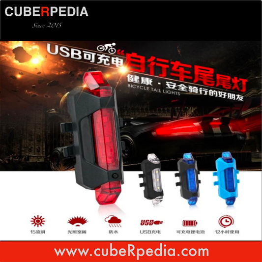 Volcano Bicycle Light USB Rechargeable Tail Light - Red
