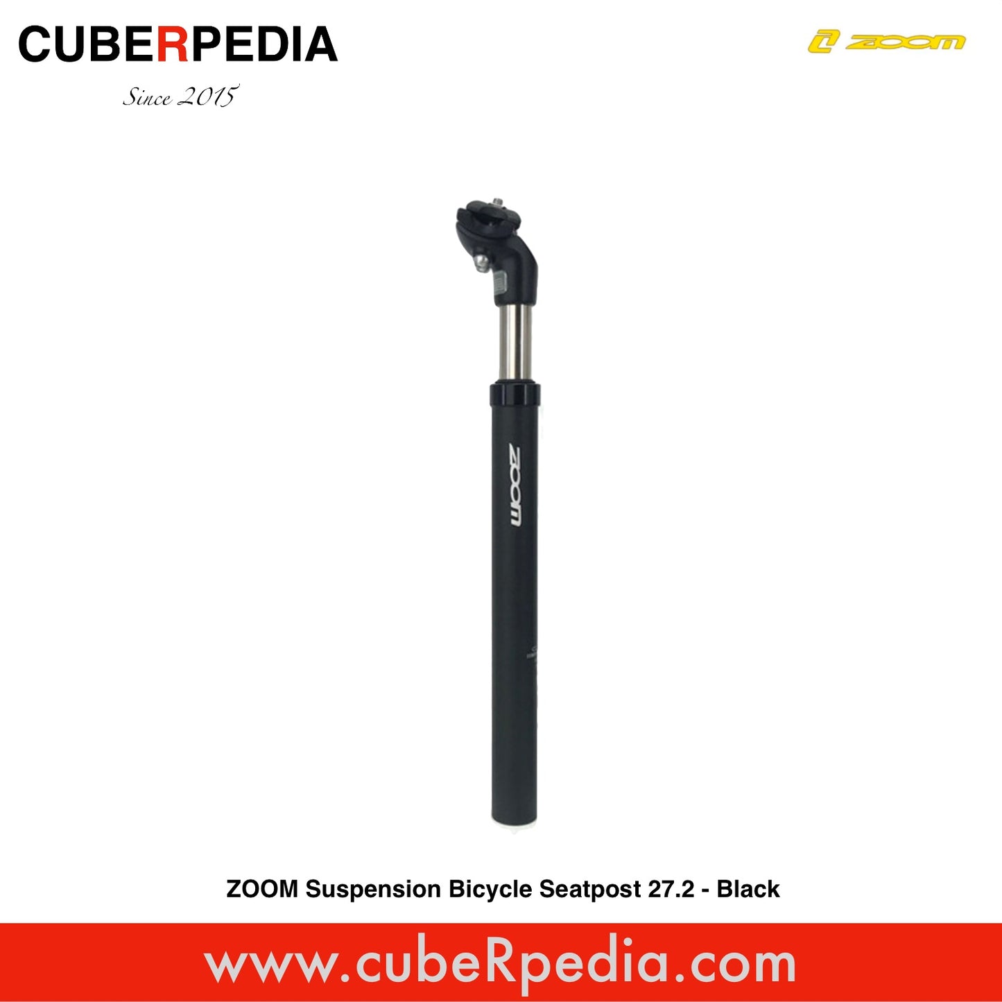 ZOOM Suspension Bicycle Seatpost 27.2 - Black