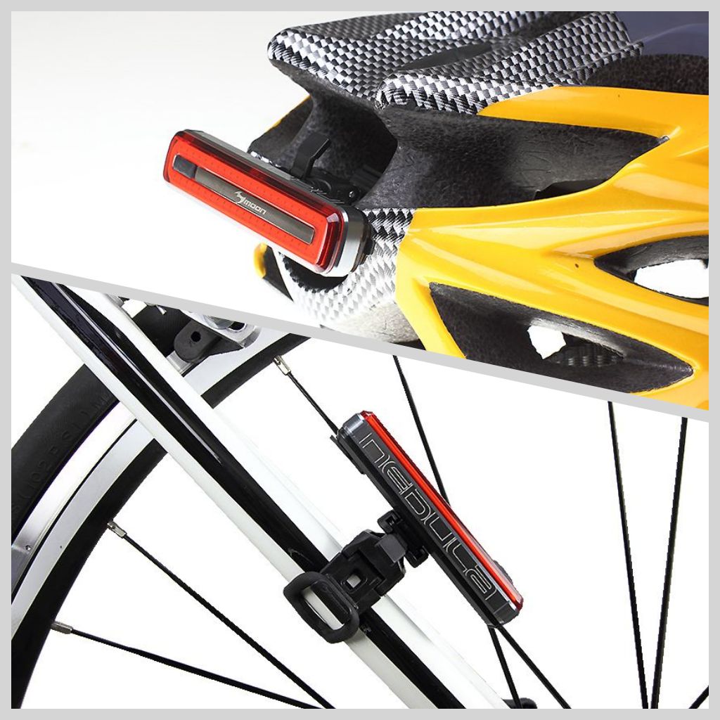 Moon Nebula 100(flashing 200) Lumens USB Rechargeable Red Bicycle Bike Light