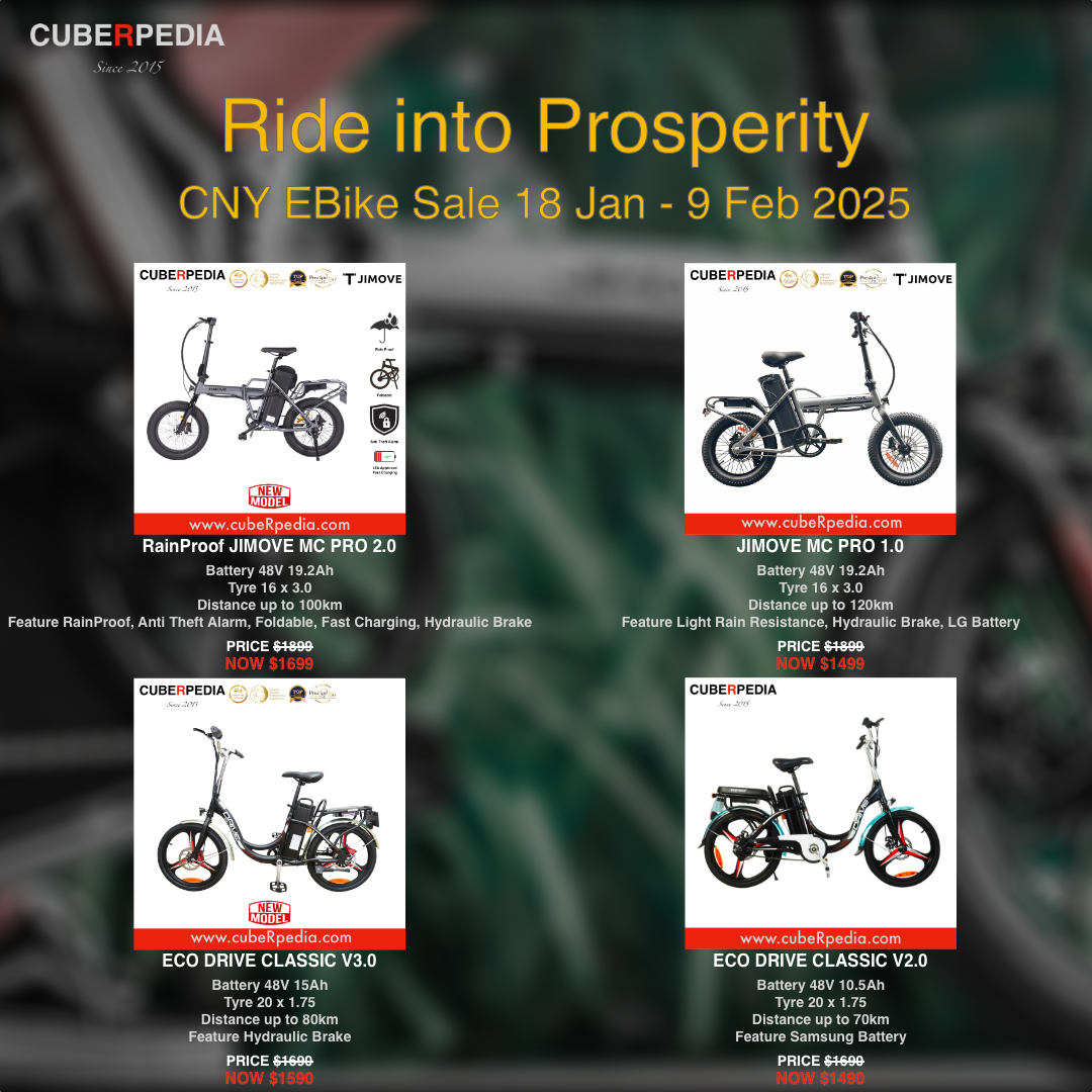 Ride into Prosperity! 🚴‍♂️✨ CNY Ebike Sale 17 Jan - 9 Feb (While Stocks Last!)