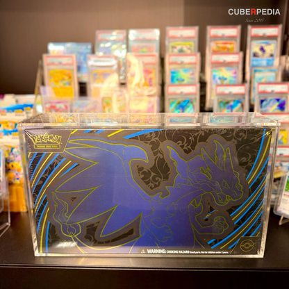 Actual sealed English Mega Charizard X ex Ultra-Premium Collection in included acrylic protective case