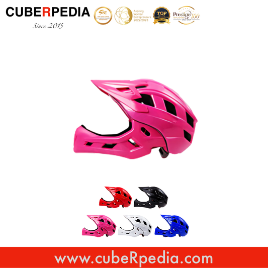 Childrens' Impact Resistant Full-Face Helmet - Pink