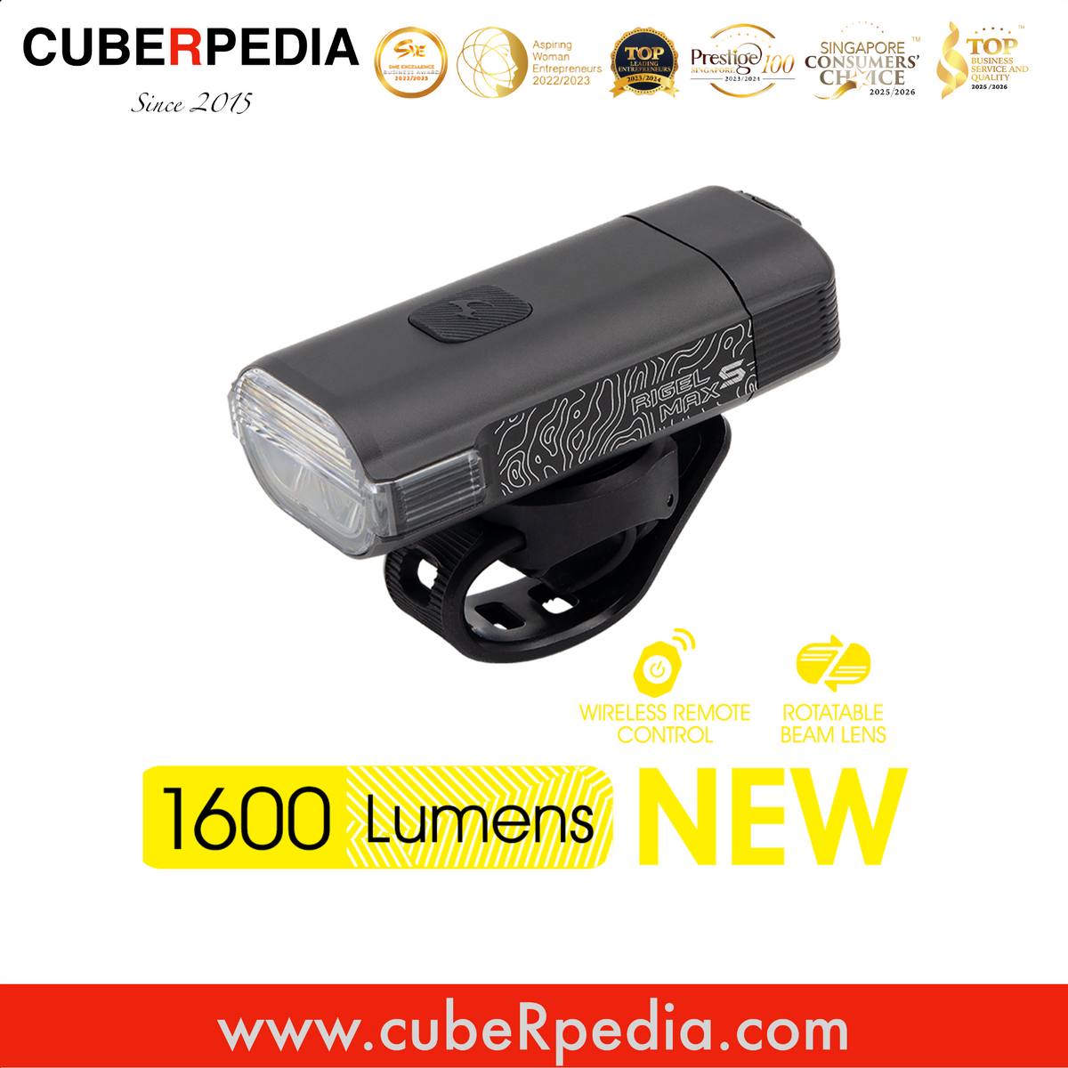 Moon RIGEL MAX-S 1600 Lumens Bicycle Front Light