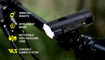 Moon RIGEL MAX-S wireless remote, intelligent mode, anti-dazzling lens and Variable Lumen System