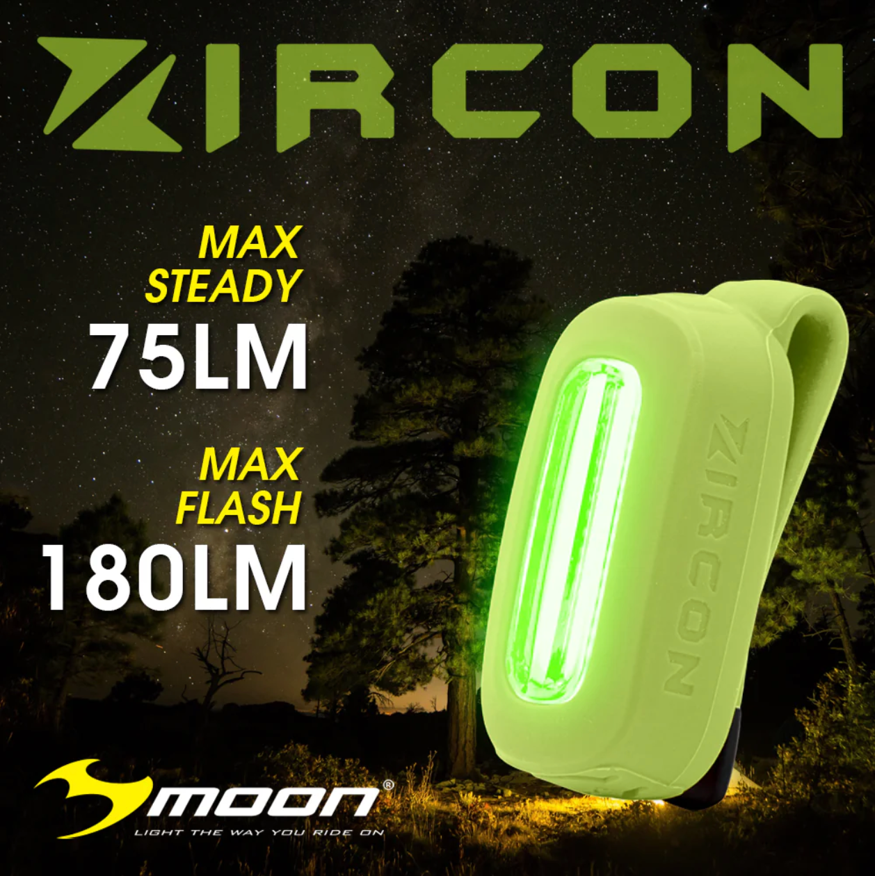 Moon ZIRCON Bicycle Running Sports Versatile Lights - Green