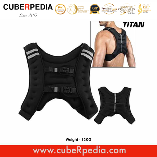 TITAN Weighted Workout Vest Equipment - 12KG