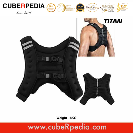 TITAN Weighted Workout Vest Equipment - 8KG
