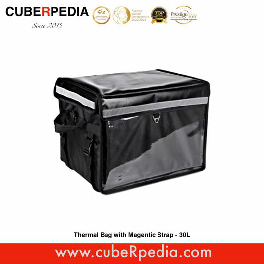 Thermal Bag with Magnetic Strap for Food Delivery - 30L