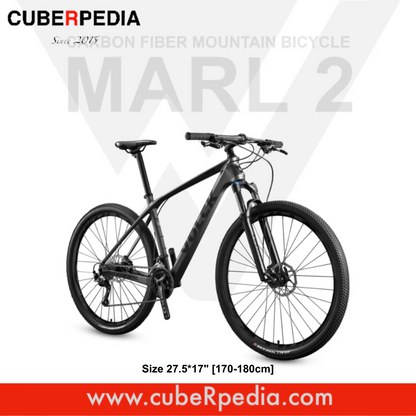 VOLCK Marl 2 Carbon Fiber Mountain Bike (27.5" x 17") - Black/Gray