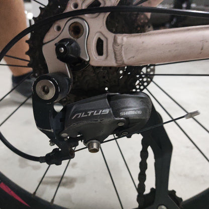 [20] Titan Vertron 9-Speed Foldable Bicycle (Light Pink) [Used]