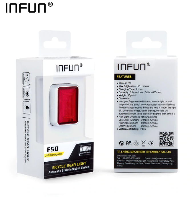 Infun F50 Rear Light - Gray