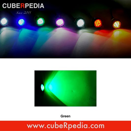 12V 23mm Eagle Eye LED Light - Green