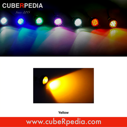12V 23mm Eagle Eye LED Light - Yellow