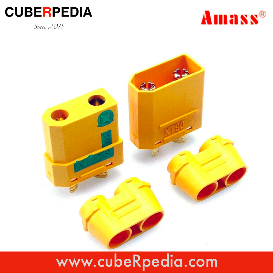 NHX RC XT90S Adapter Connector Plugs - Male, 6 Pieces Per Bag