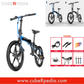 LANKELEISI Foldable Bicycle Blue