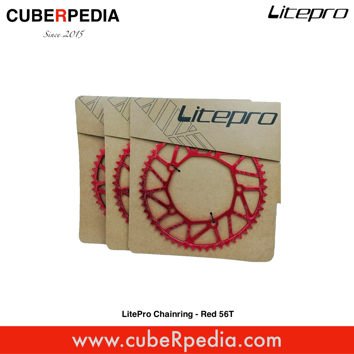 LitePro Chainring - Red 56T