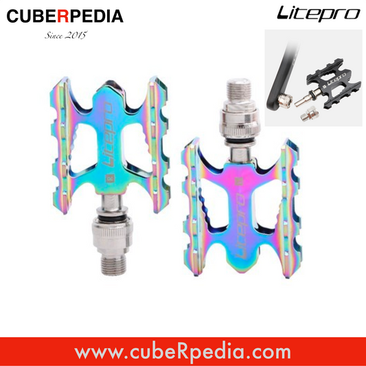 Litepro Quick Release Pedals - Oil Slick