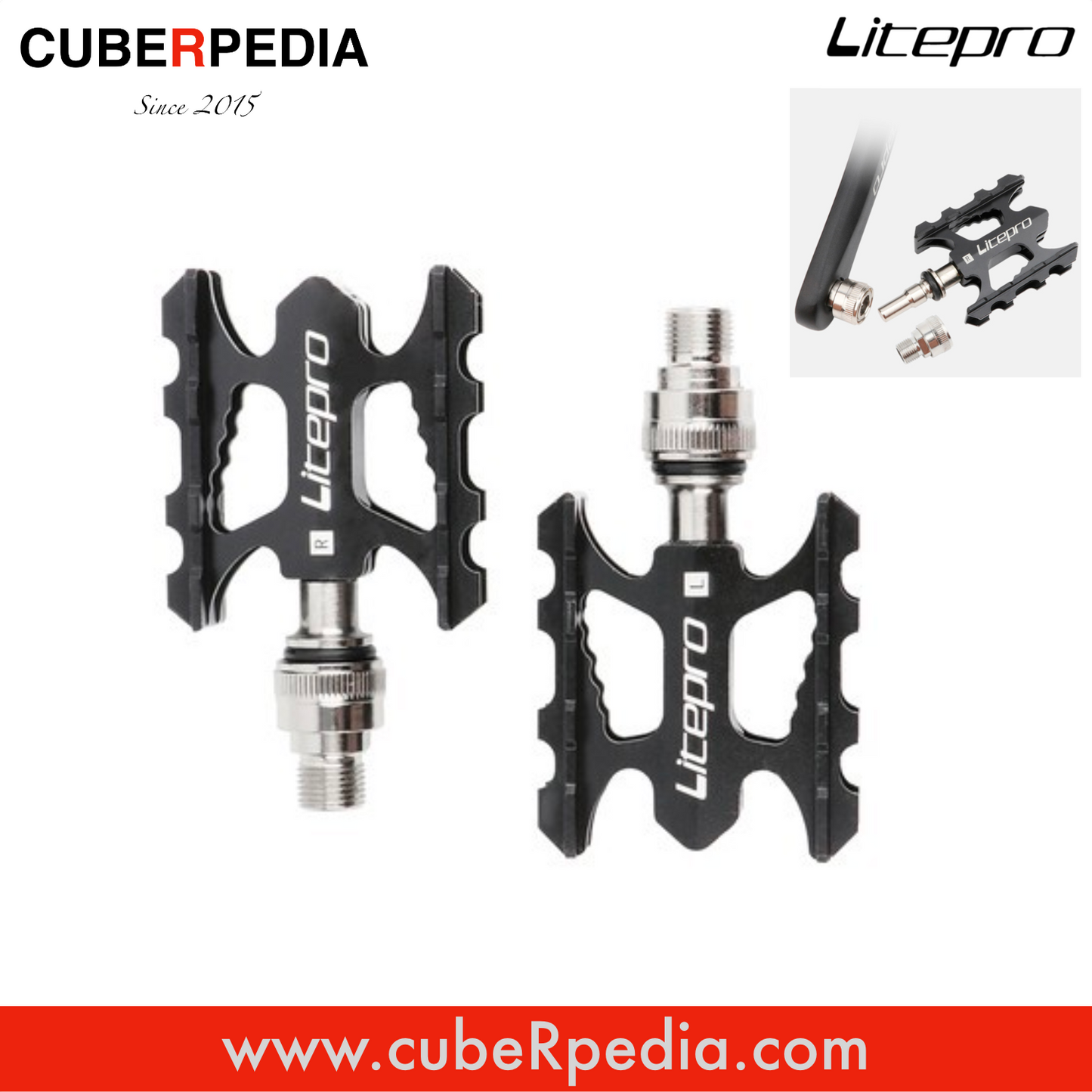 Litepro Quick Release Pedals - Black